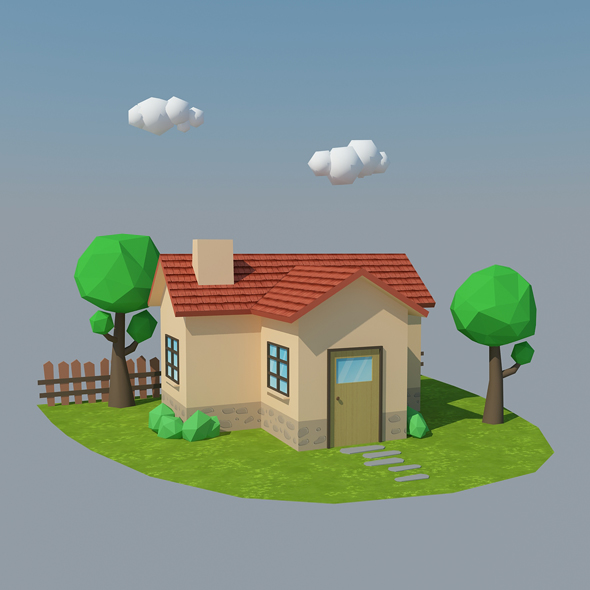 Low Poly House - 3Docean 19574070