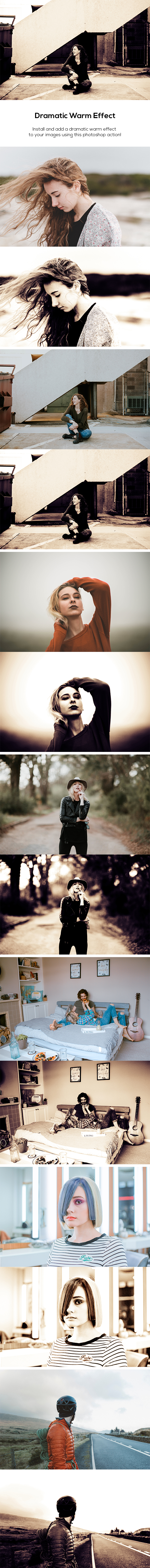 Dramatic Warm Effect - Photo Effects Actions