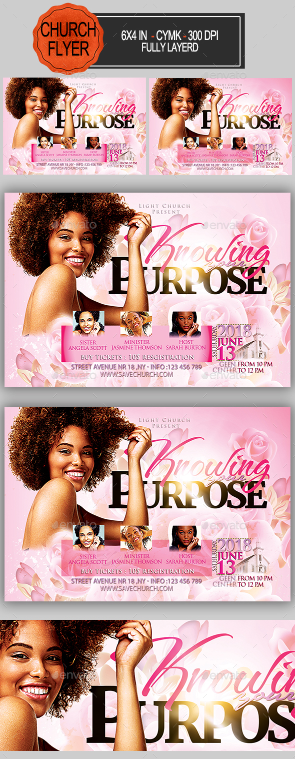 Knowing Your Purpose Church Flyer - Church Flyers