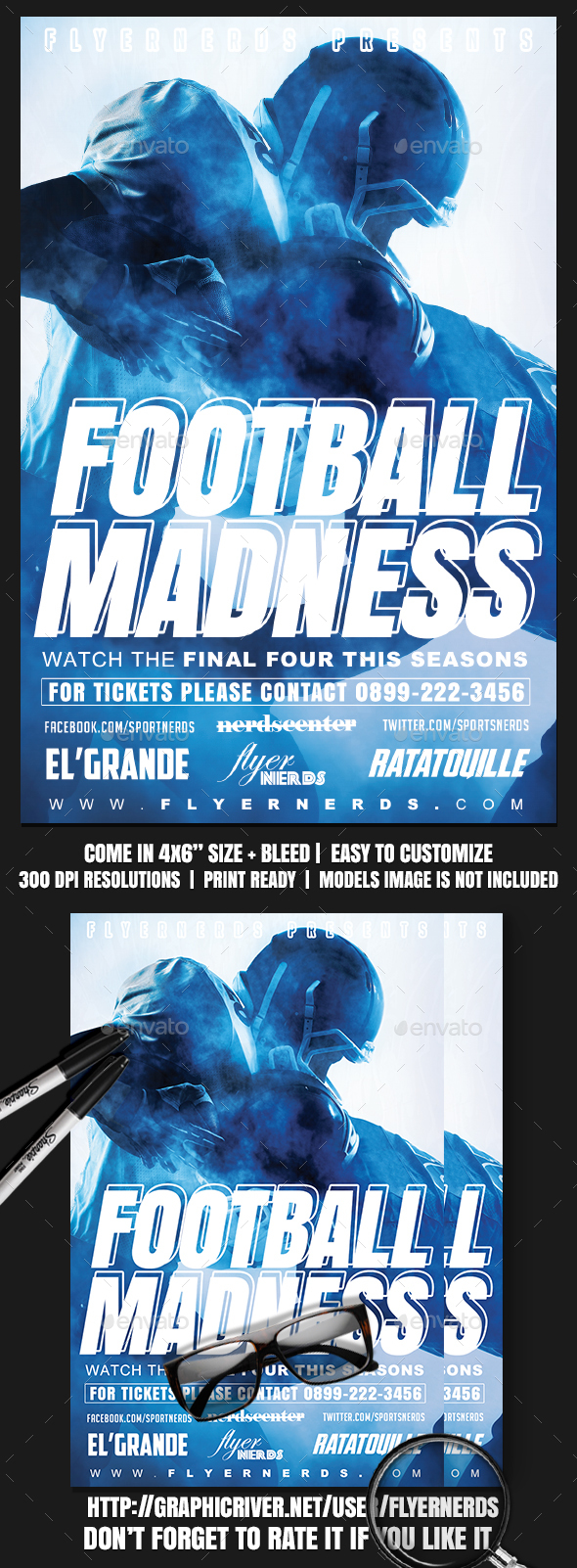 Football Madness 2K17 Sports Flyer - Sports Events