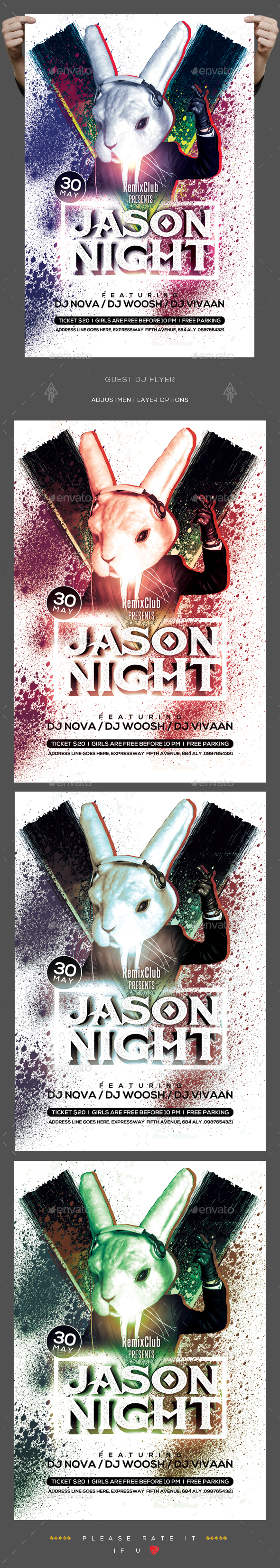 Guest Dj Flyer - Clubs & Parties Events