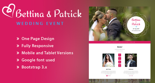 Wedding Invitation Responsive HTML Template