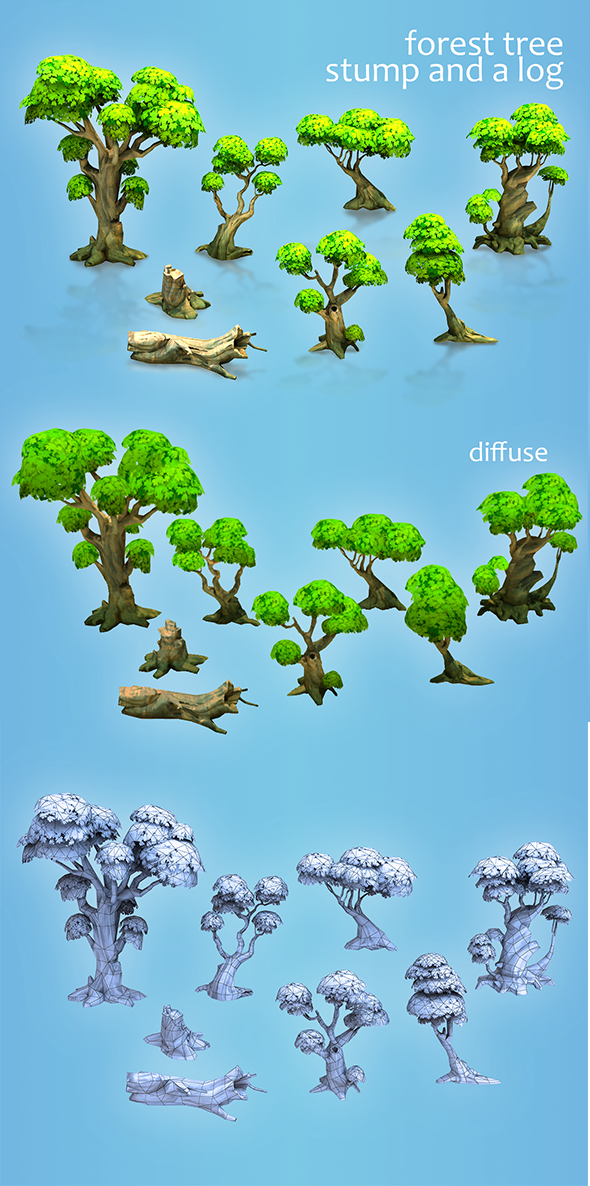 Low poly forest - 3Docean 19576533