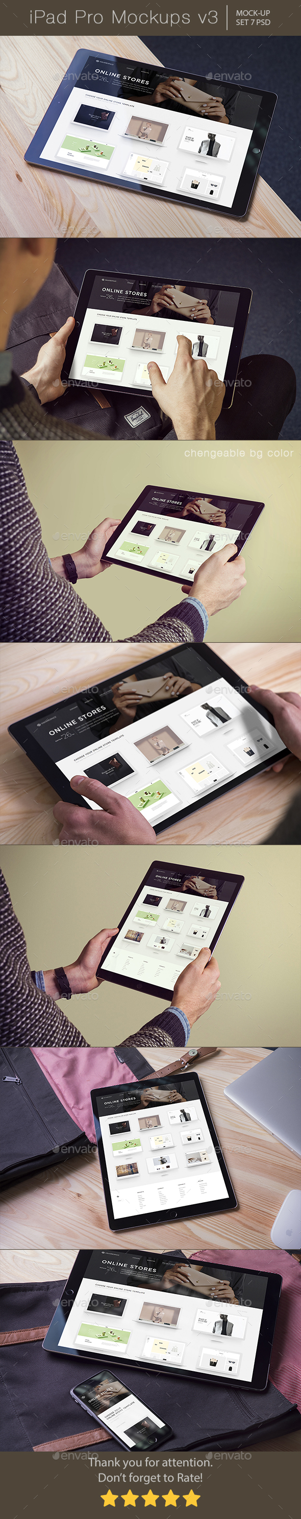 Pad Pro Mockups v3 - Displays Product Mock-Ups