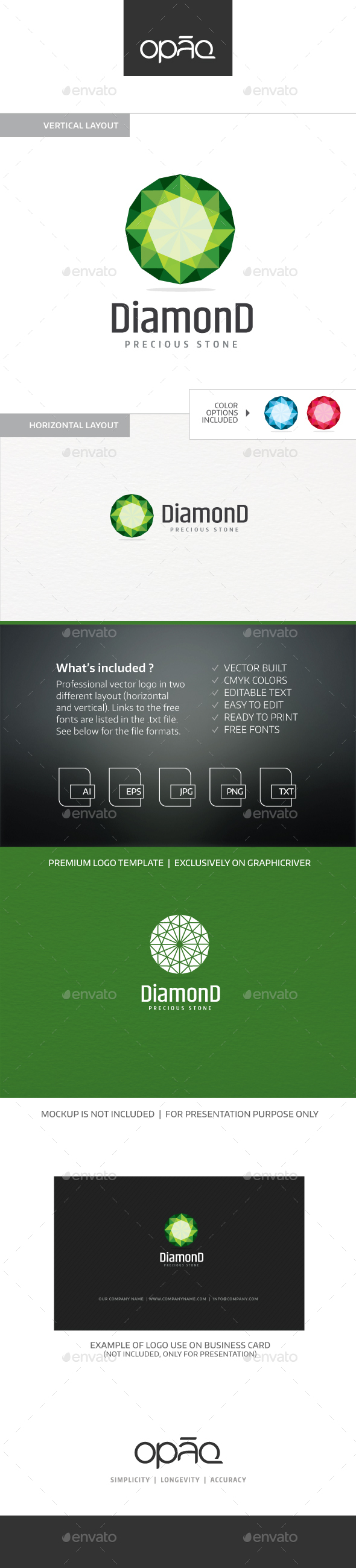 Diamond Stone Logo - Objects Logo Templates