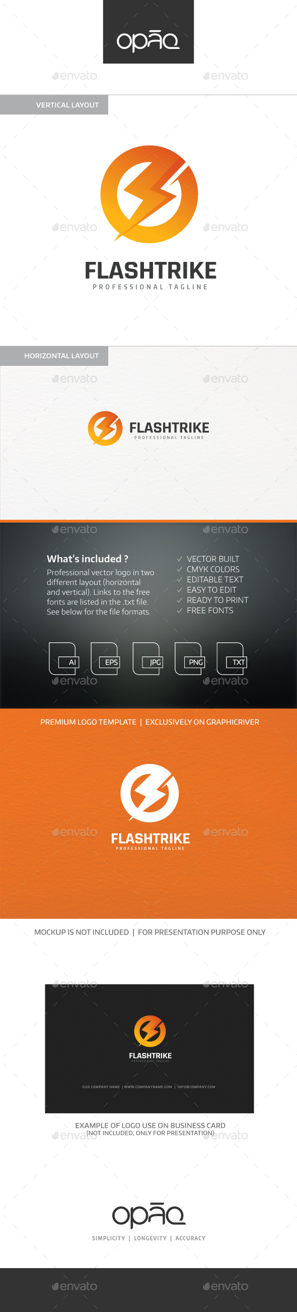Flash Strike Electric logo - Symbols Logo Templates