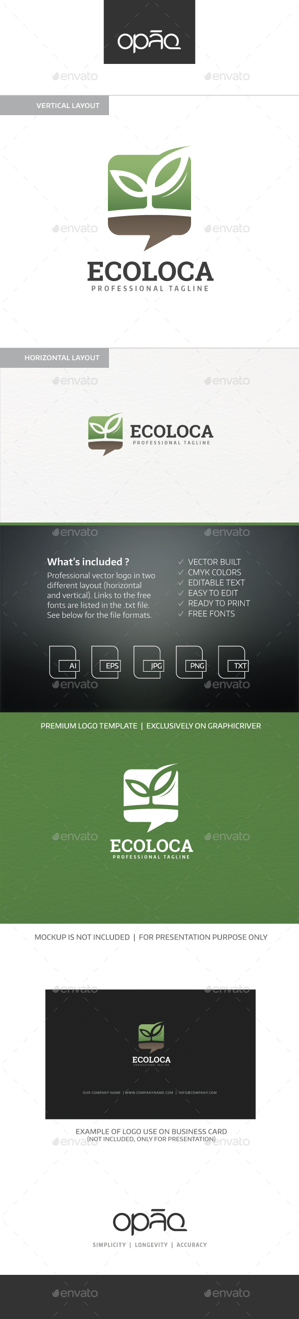 Think Green Logo - Nature Logo Templates