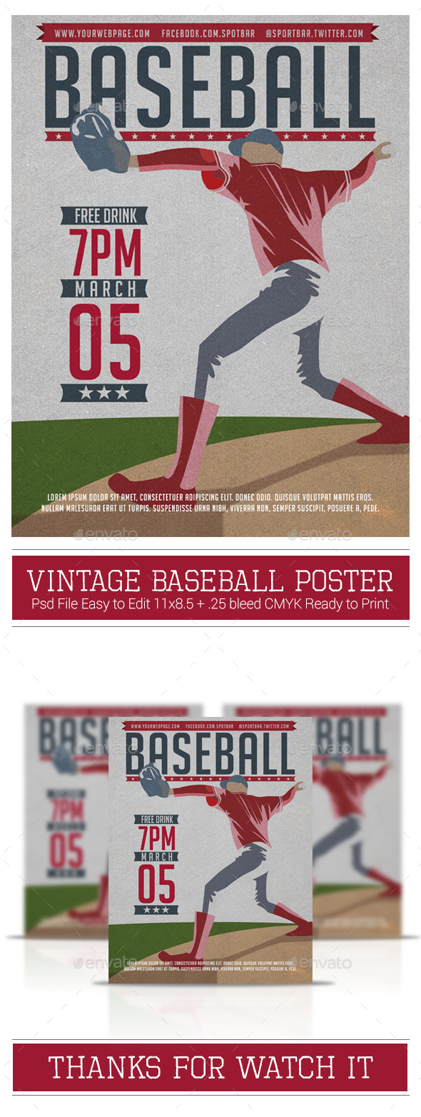 Baseball Poster - Sports Events