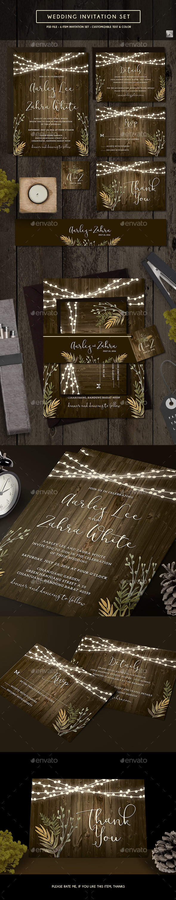 Rustic Wedding Invitation - Weddings Cards & Invites