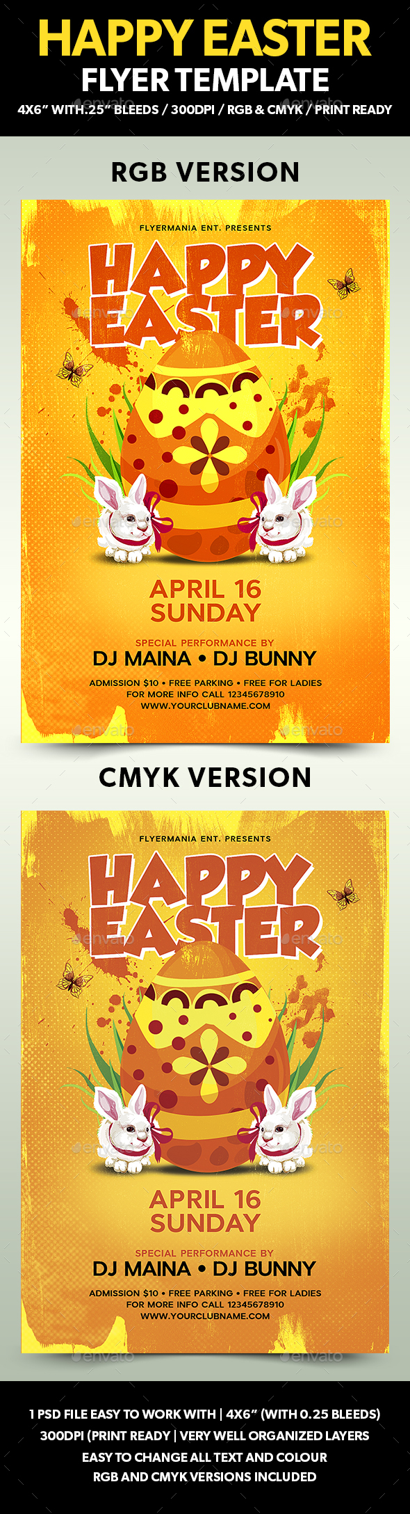 Happy Easter Flyer Template - Holidays Events