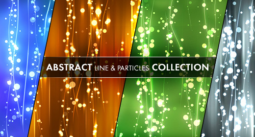 Abstract line & particles collection