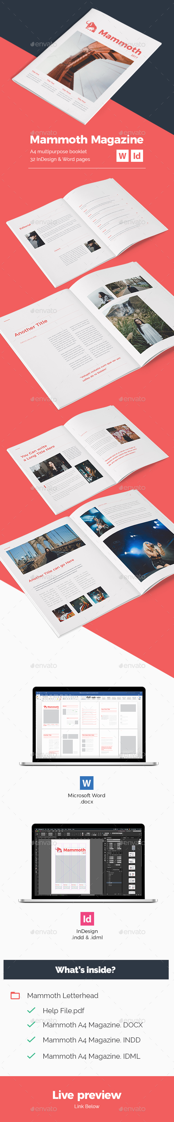 Mammoth A4 Magazine - Magazines Print Templates