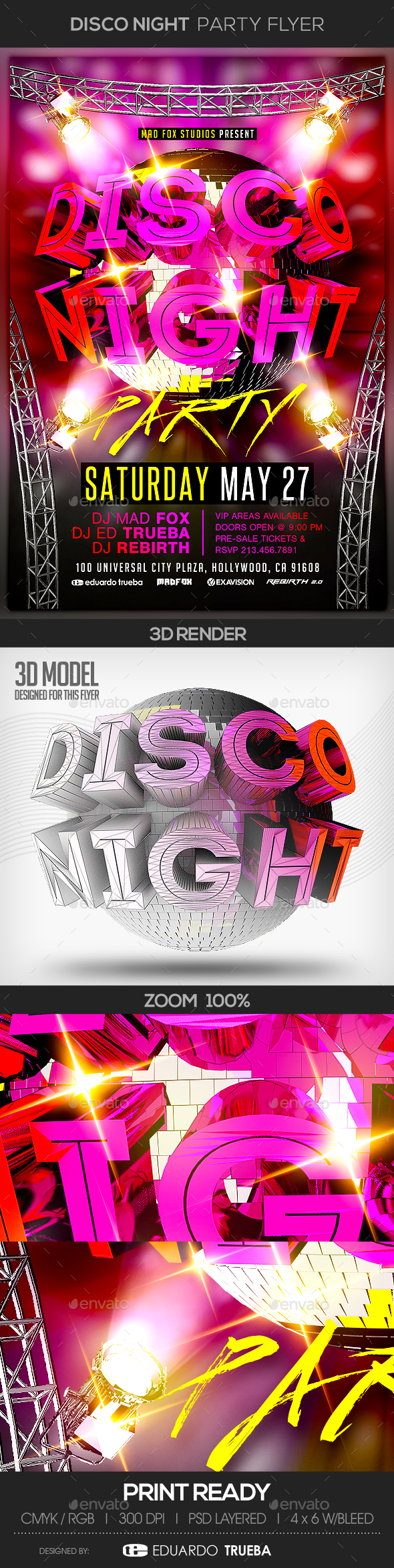 Disco Night Party Flyer - Events Flyers