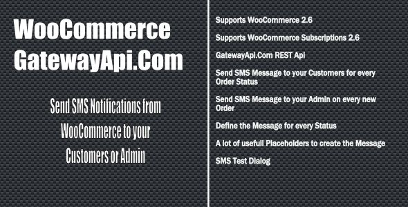 WooCommerce GatewayApi SMS - CodeCanyon 19583214