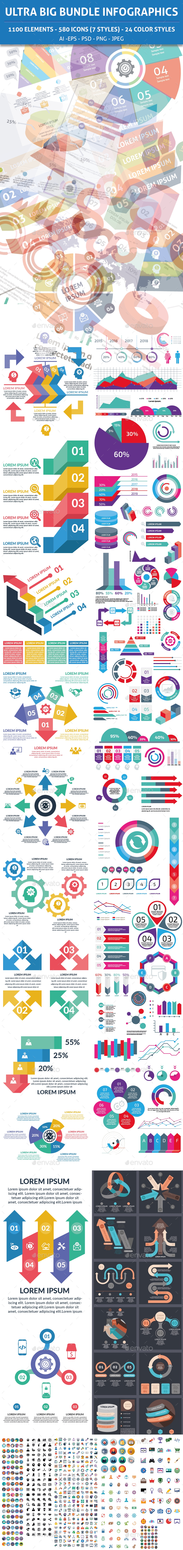Ultra Big Bundle Infographics Elements - Infographics