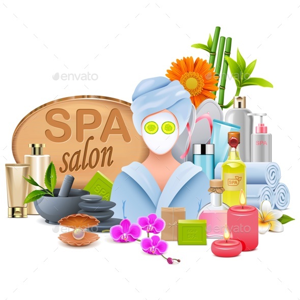 Vector Female SPA Salon - Health/Medicine Conceptual