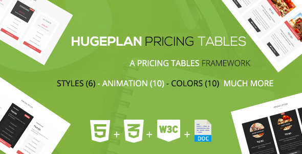Hugeplan - A Corporate Pricing Tables Framework