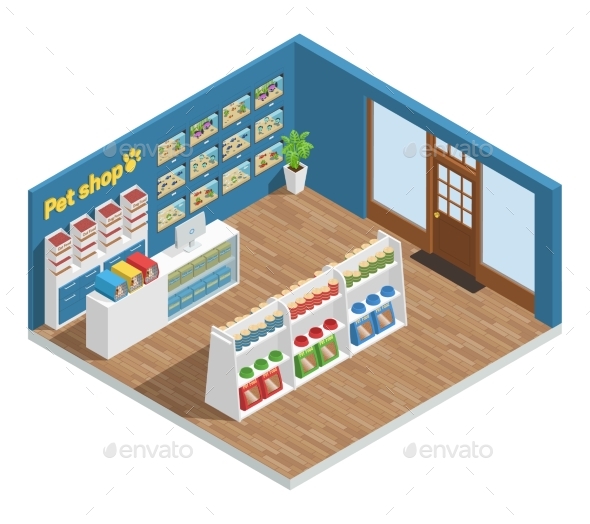 Pet Shop Interior Composition