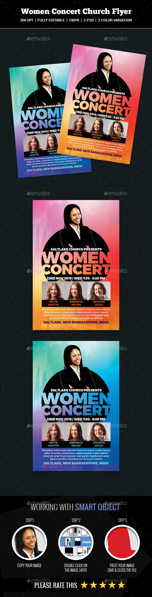 Women Concert Church Flyer - Church Flyers