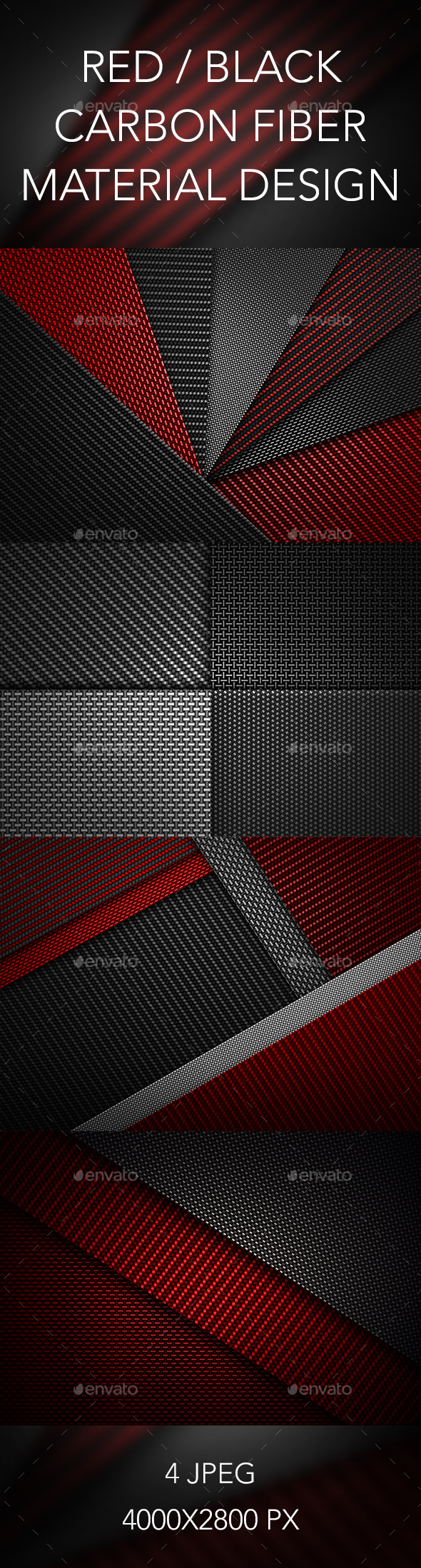 Carbon Fiber Textured Material Design - Abstract Backgrounds
