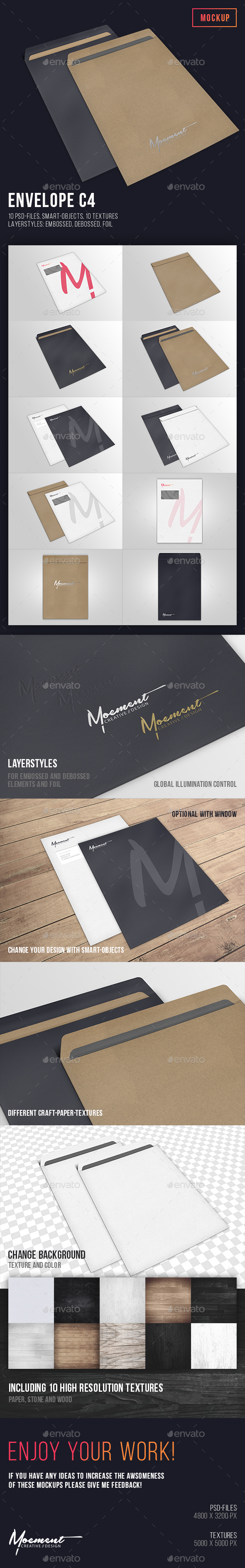 Envelope C4 Mockup - Stationery Print