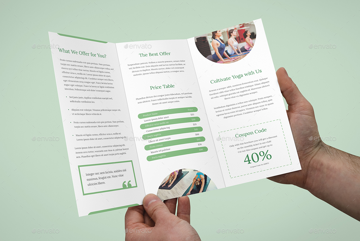 brochure yoga tri fold by artbart graphicriver yoga brochure