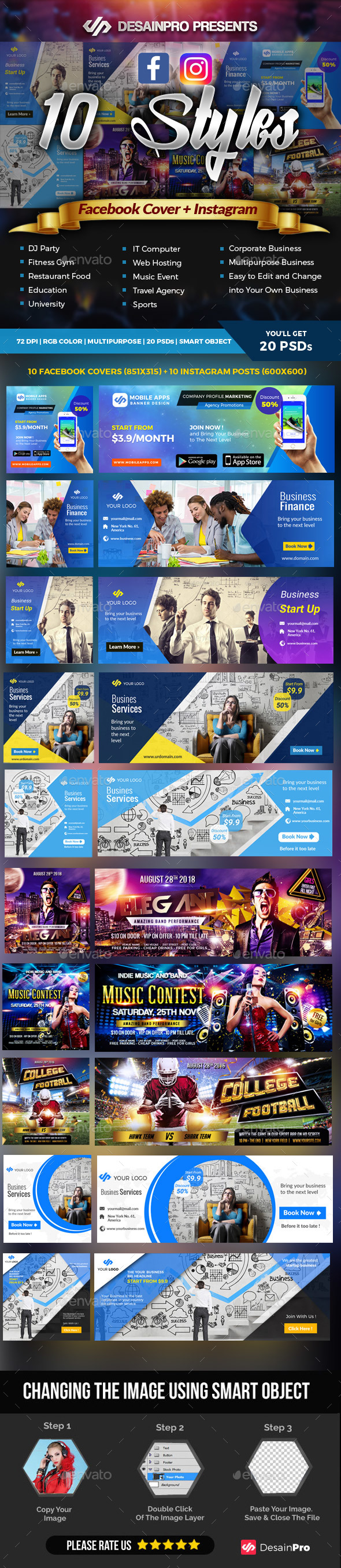 Facebook Cover and Instagram Templates - Facebook Timeline Covers Social Media