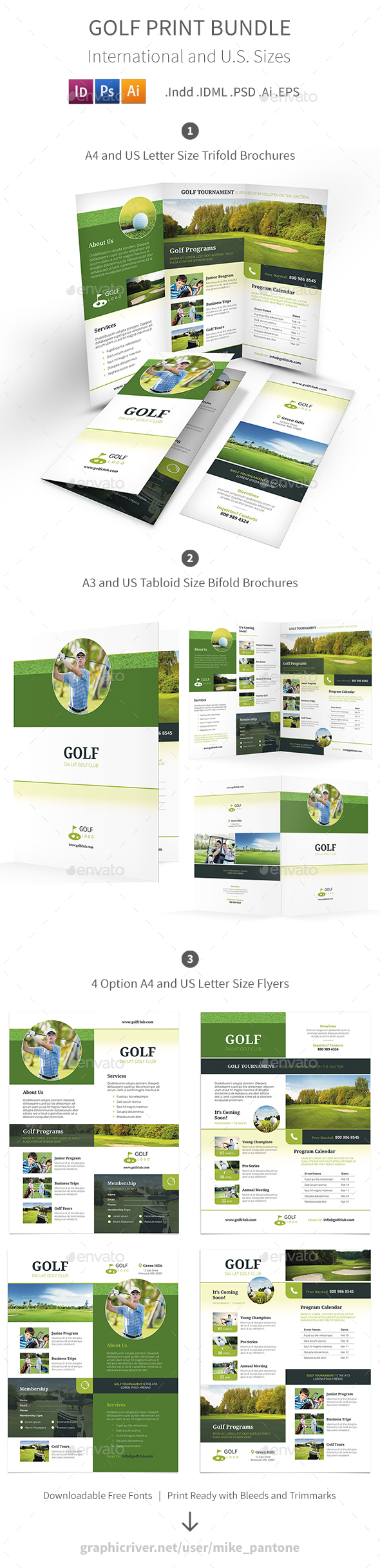Golf Print Bundle 5 - Informational Brochures