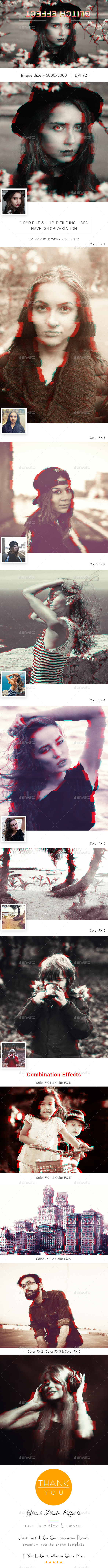 Glitch Photo Effects - Photo Templates Graphics