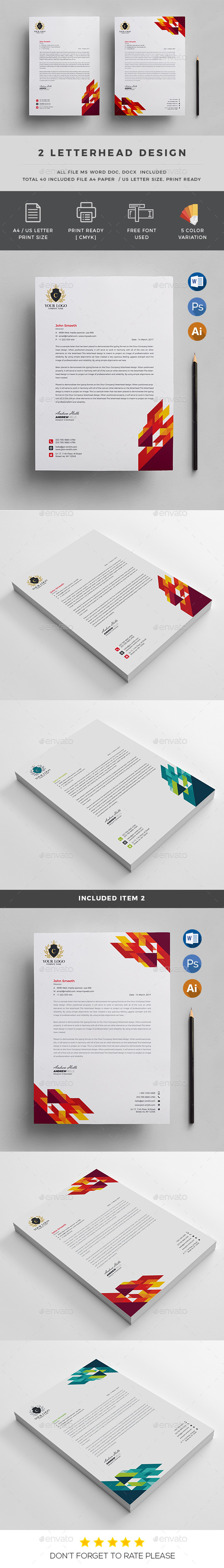 Letterhead - Stationery Print Templates