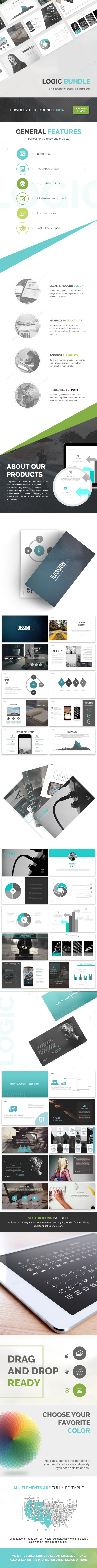 Logic Bundle - 3 in 1 - PowerPoint Templates Presentation Templates