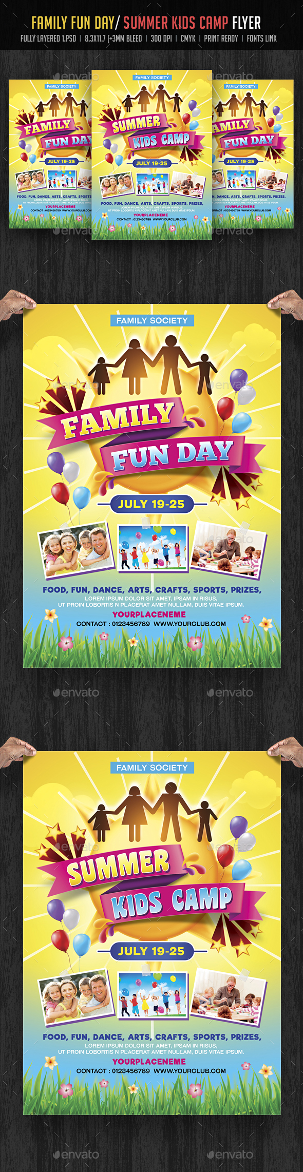 Family Fun Day/ Summer Kids Camp Flyer