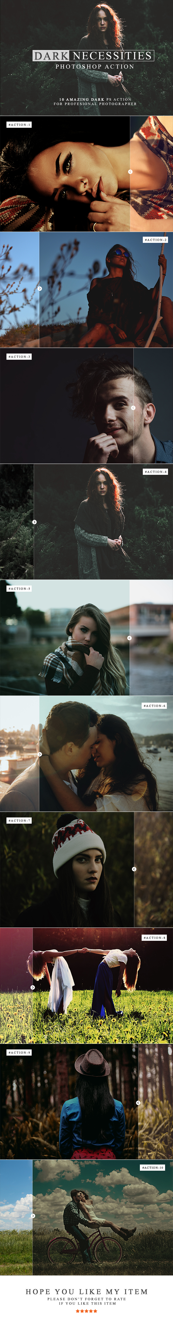 Dark Necessities Photoshop Action - Photo Effects Actions