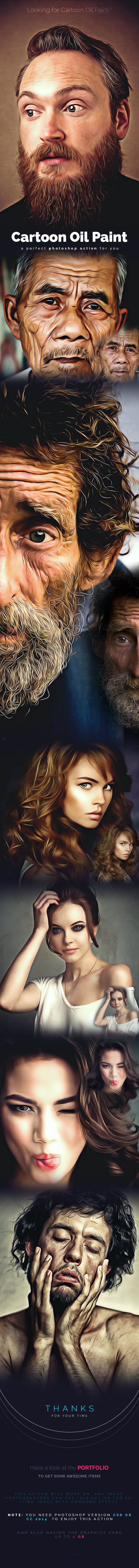 Cartoon Oil Paint - Photo Effects Actions