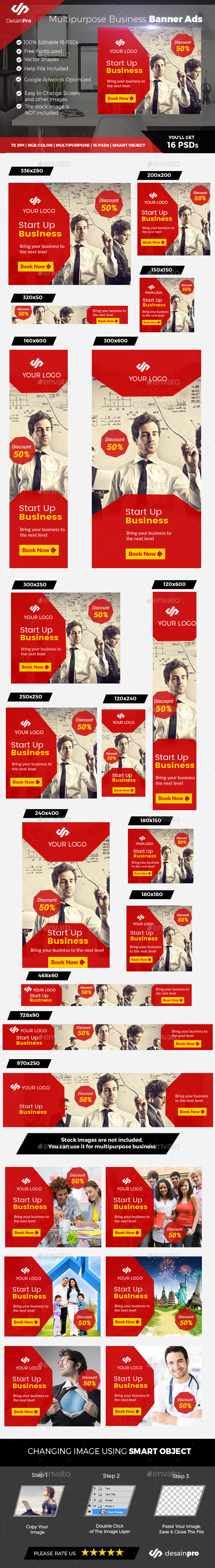 Business Red Banner - Banners & Ads Web Elements