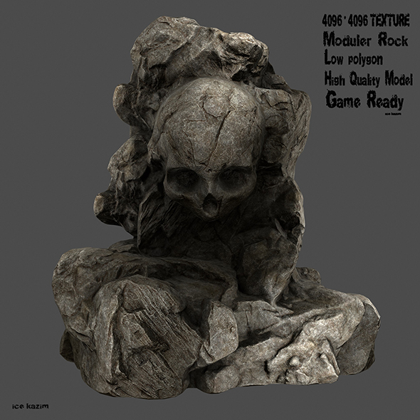 rock skull - 3Docean 19587952