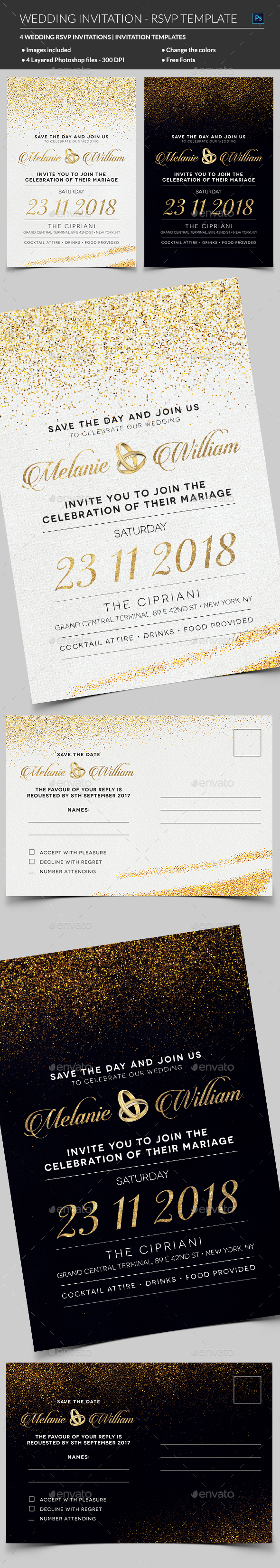Wedding Invitation - Cards & Invites Print Templates