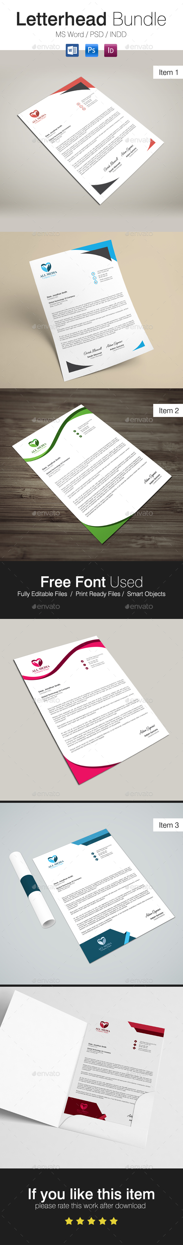 Letterhead Bundle - Stationery Print Templates