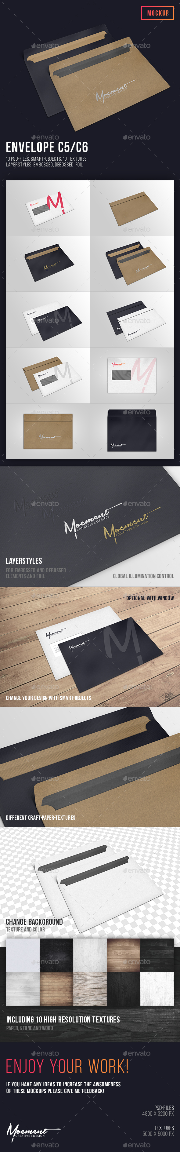 Envelope C5/C6 Mockup - Stationery Print