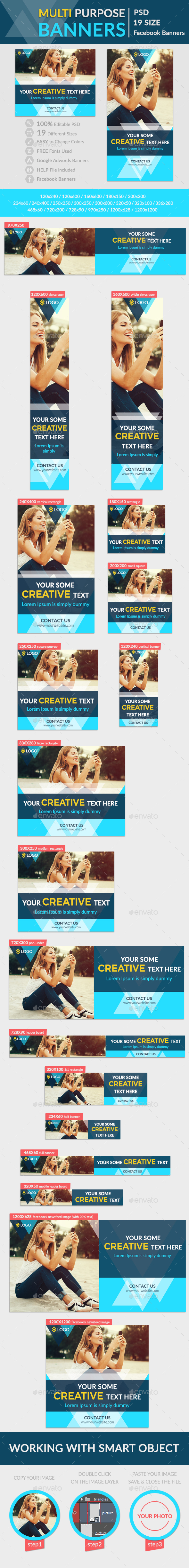 Multipurpose Banners - Banners & Ads Web Elements
