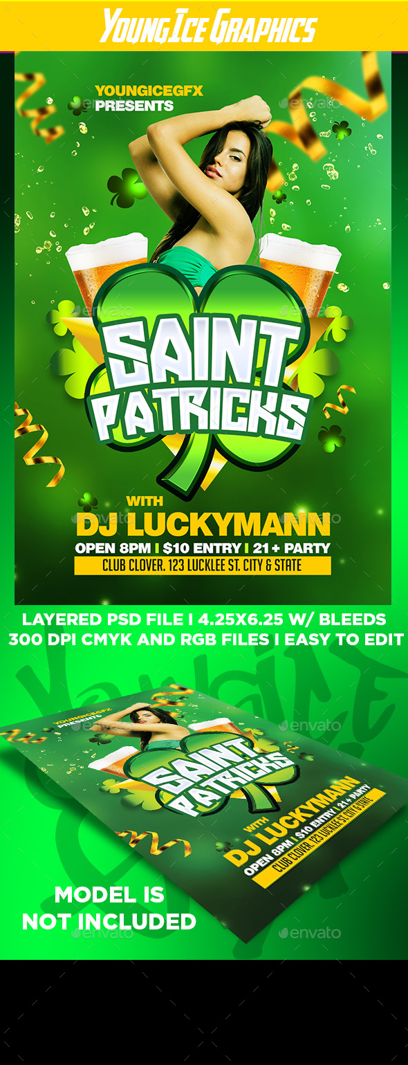 Saint Patricks Day Flyer Template - Clubs & Parties Events