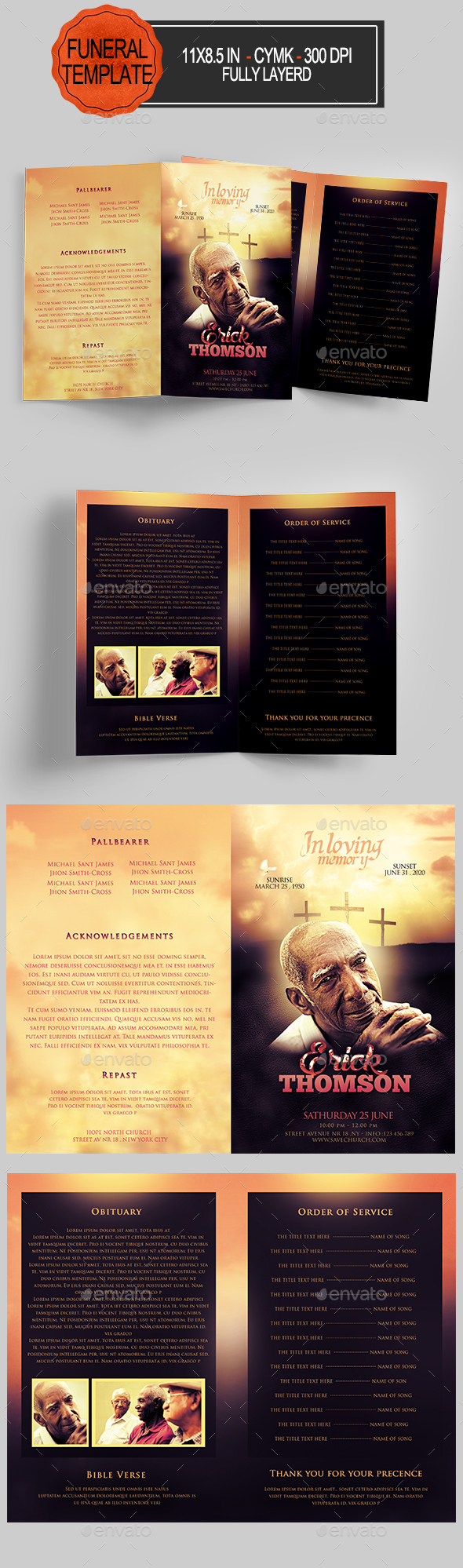Funeral Program Template - Informational Brochures