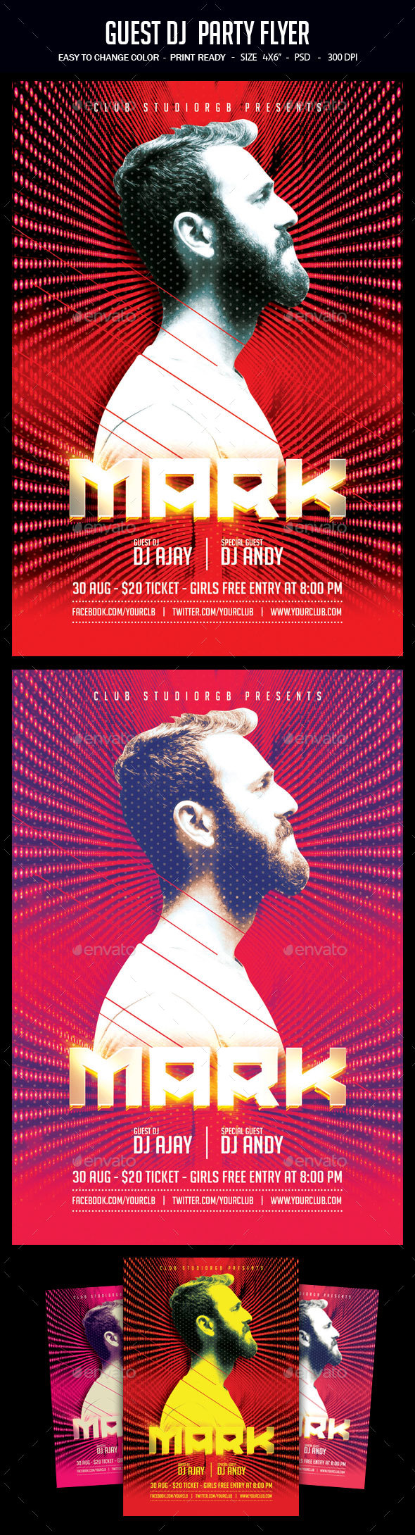 Guest Dj Party Flyer - Clubs & Parties Events
