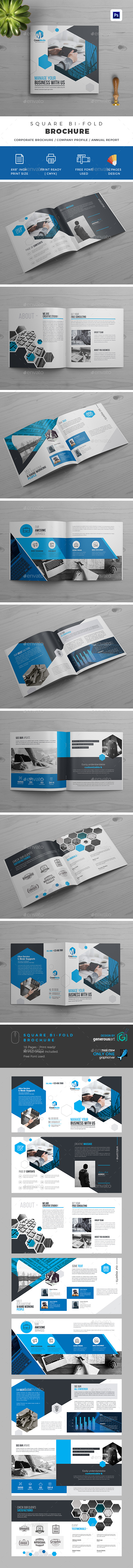 Square Bi-Fold Brochure - Corporate Brochures