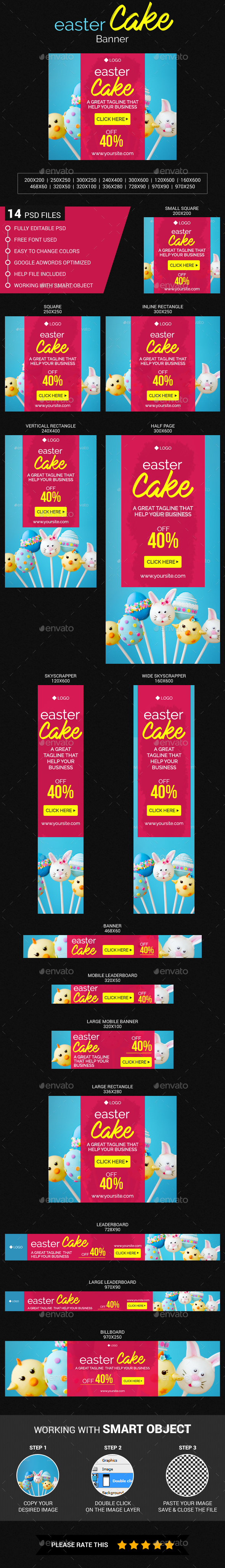 Easter Cake - Banners & Ads Web Elements
