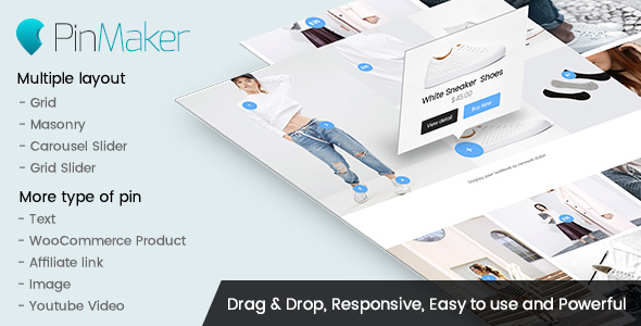 Pin Maker - Display Pin on image as Text, Icon or WooCommerce product