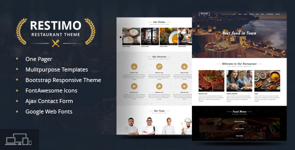 Restimo | A Premium Restaurant, Cakes and Coffee Shop Template - Restaurants & Cafes Entertainment