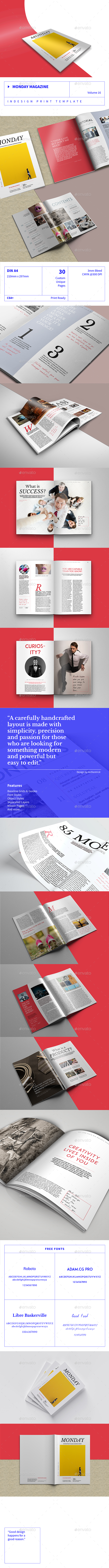 Monday Magazine - Volume 16 - Magazines Print Templates