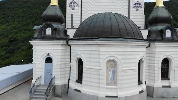 Top View Church of the Resurrection in Foros