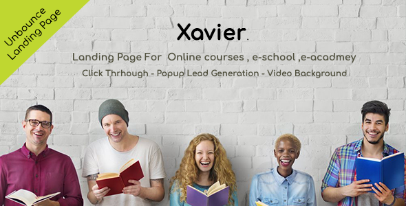 Xavier Unbounce Landing Page by illustratious